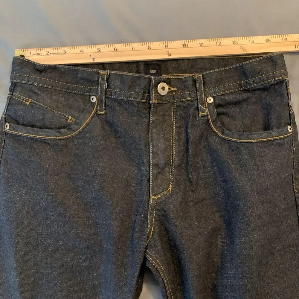 Ecko Unltd Jeans Mens‎ 31x32 Blue Dark Wash Straight Leg Fit Cotton Denim Pants